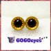 1 Pair Gold and Copper Hand Painted Safety Eyes Plastic eyes